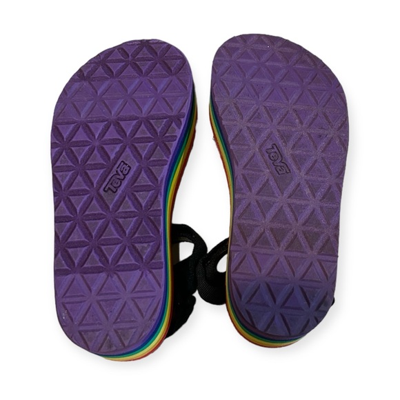 Teva Pride Multi Color Rainbow Platform Sandals Size 6 - Picture 4 of 4